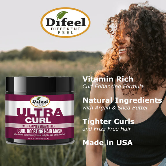 DIFEEL ULTRA CURL WITH ARGAN & SHEA BUTTER - CURL BOOSTING HAIR MASK 12 OZ.