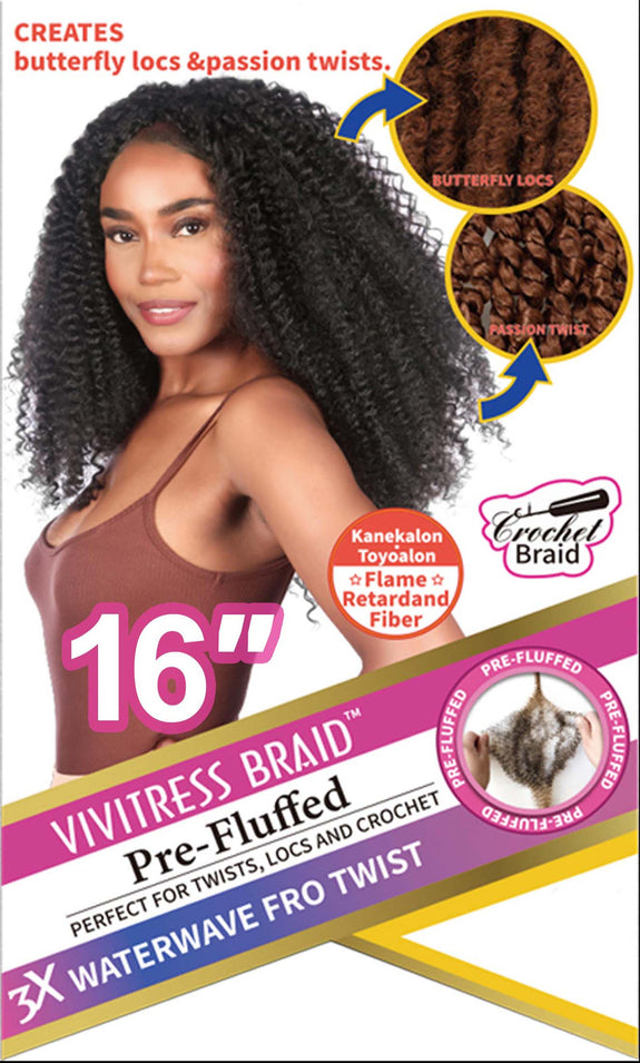 VIVITRESS MEGA PACK 3X WATERWAVE FRO TWIST 16″