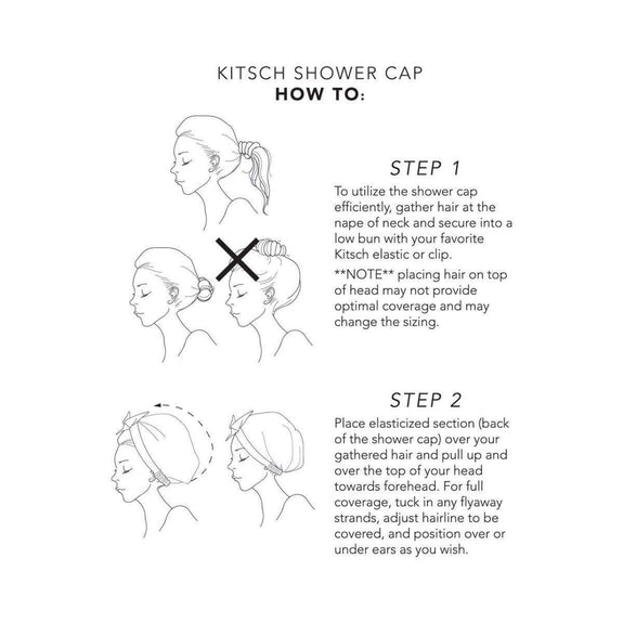 KITSCH Stripe Shower Cap
