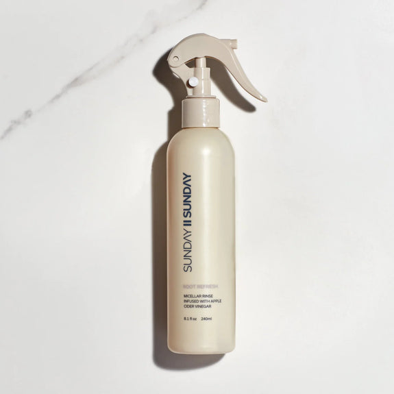 SUNDAY II SUNDAY ROOT REFRESH MICELLAR RINSE DRY SHAMPOO ALTERNATIVE WITH APPLE CIDER VINEGAR 8 OZ