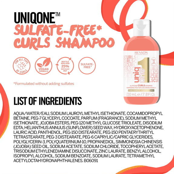 UNIQONE™ SULFATE-FREE  CURLS SHAMPOO 230 ML