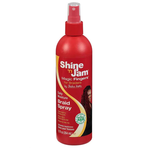 Shine 'n jam magic fingers Daily Moisture Braid Spray 354ml/12 fl.oz