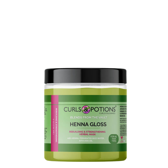 CURLS & POTIONS BLENDS REBUILDING & STRENGTHENING HENNA GLOSS-8 oz