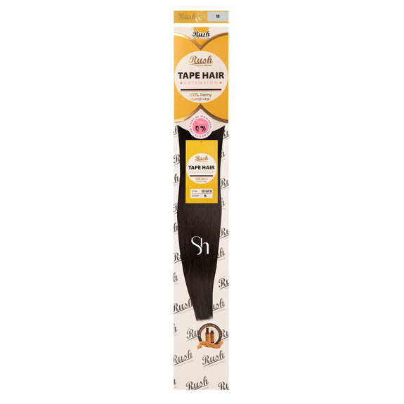 RUSH SILKY LUXATI 100 % REAL REMY HUMAN 18" TAPE IN HAIR HAIR EXTENSION