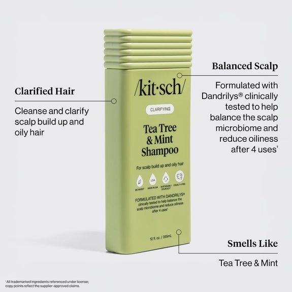 Kitsch Clarifying Tea Tree & Mint Shampoo & Conditioner Combo