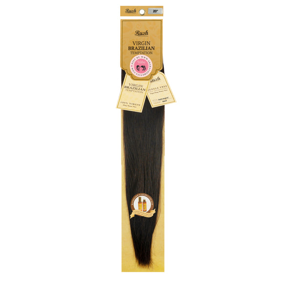 RUSH  100% UNPROCESSED VIRGIN BRAZILIAN TEMPTATION PURE REMY HUMAN HAIR  STRAIGHT WEAVE