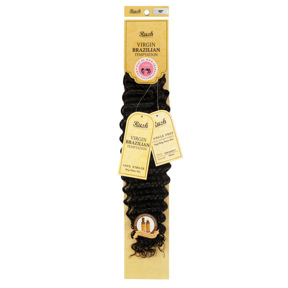 RUSH  100% UNPROCESSED VIRGIN BRAZILIAN TEMPTATION PURE REMY HUMAN HAIR DEEP WAVE  WEAVE