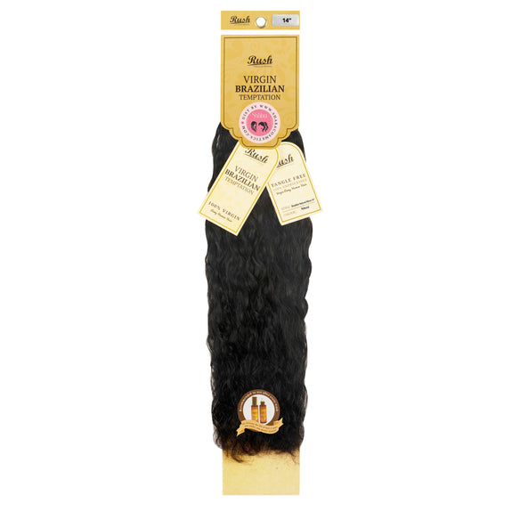 RUSH  100% UNPROCESSED VIRGIN BRAZILIAN TEMPTATION PURE REMY HUMAN HAIR NATURAL WEAVE