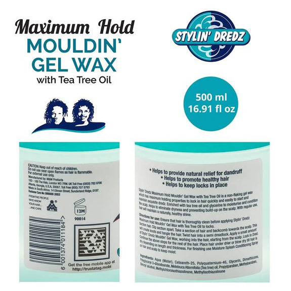 Stylin’ Dredz Mouldin’ Gel Wax 1 Liter